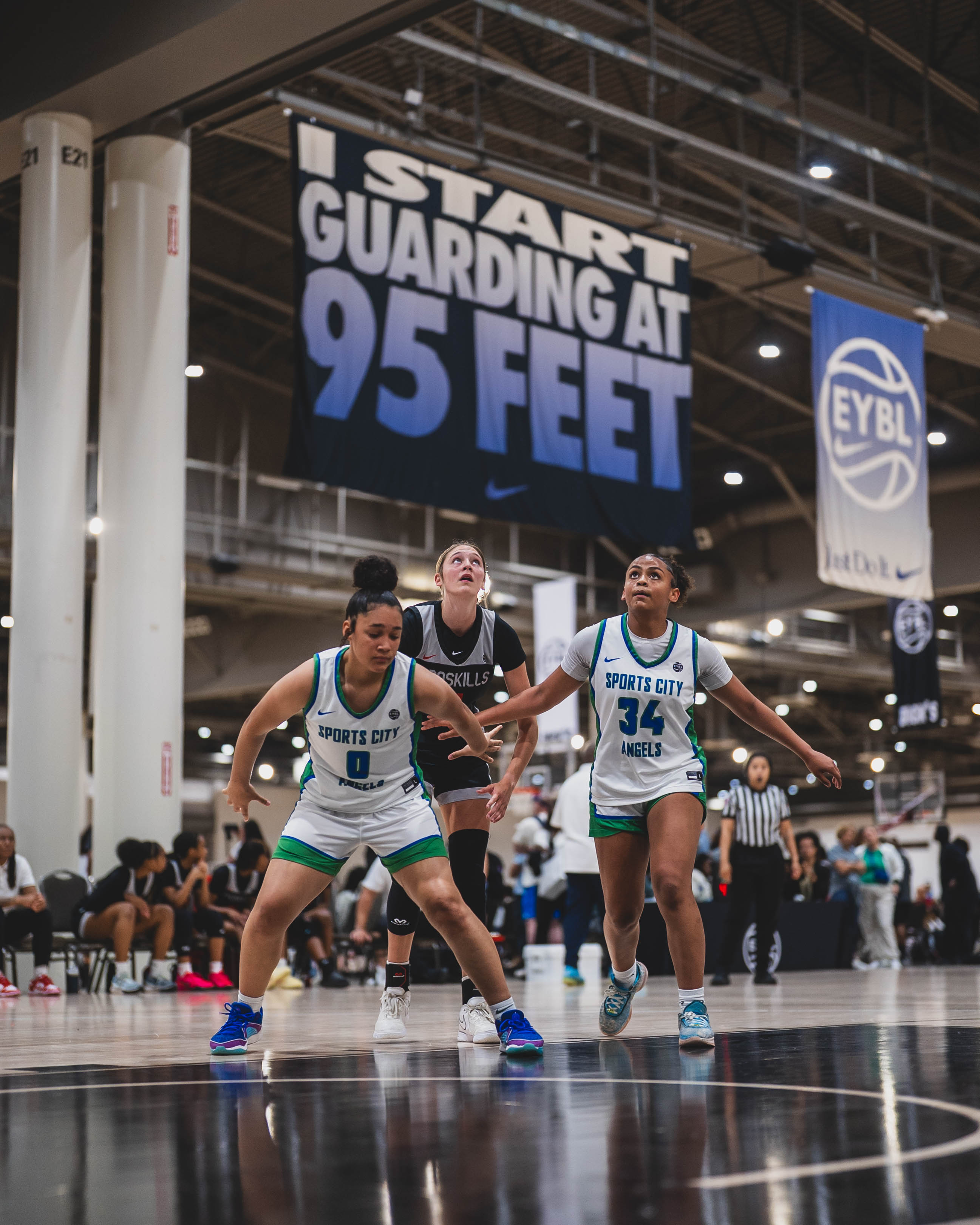 Nike EYBL basketball action
